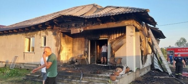 В Брестском районе горел жилой дом