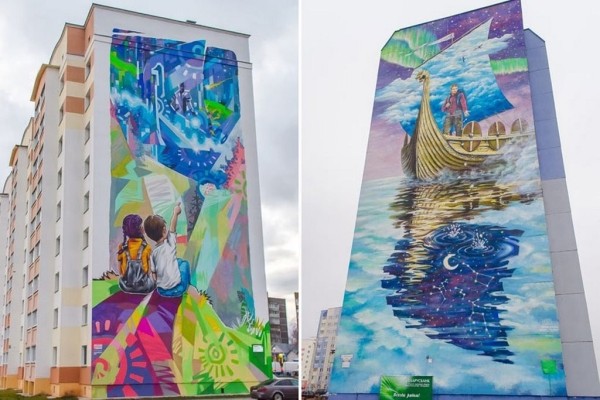 В Беларуси появился новый мурал высотой в 12 этажей. В каком городе?