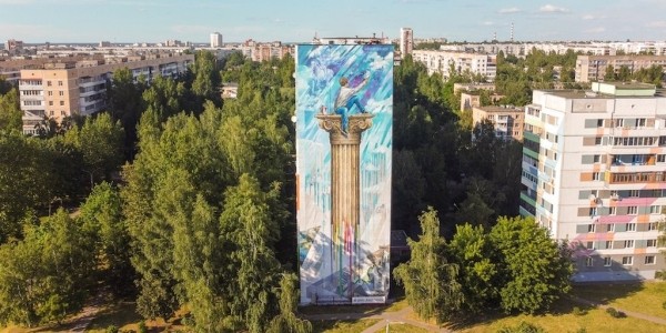 В Беларуси появился новый мурал высотой в 12 этажей. В каком городе?