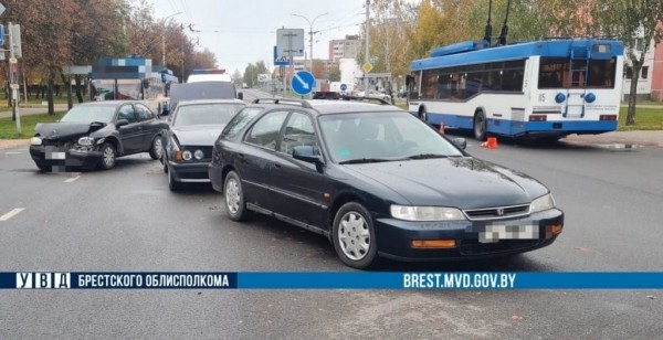 В Бресте одновременно произошло два ДТП