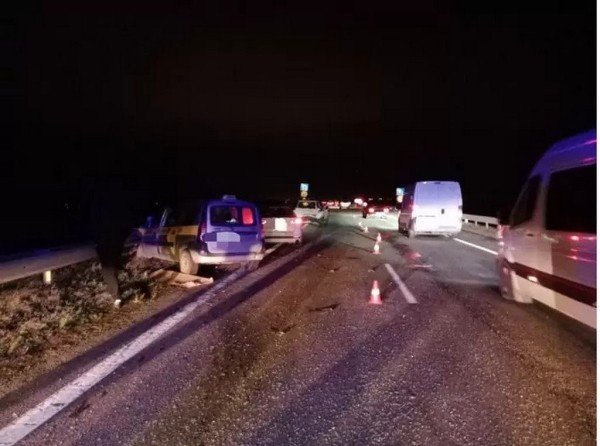 Жесткая авария на Р1 попала на видео