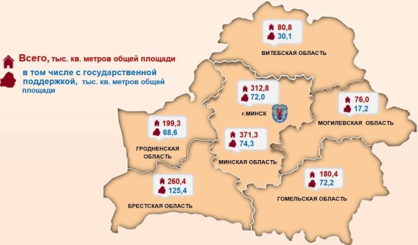 В Беларуси за 5 месяцев построили 16,2 тыс. новых квартир