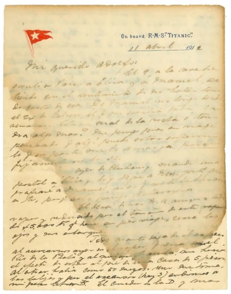 На аукционе продали последнее письмо с «Титаника». За сколько?