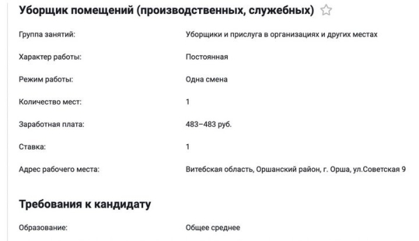 «Минималка» в августе — 482 рубля. Посмотрели, кому сейчас предлагают такую зарплату